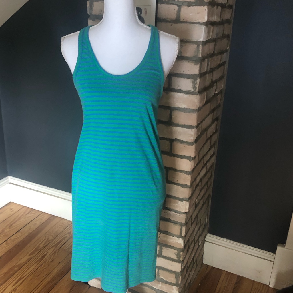 J Crew Striped Racer-Back Tank Dress
